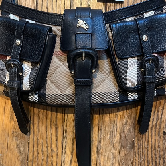 Authentic Burberry beige/black quilted house, check canvas and leather - Picture 5 of 8